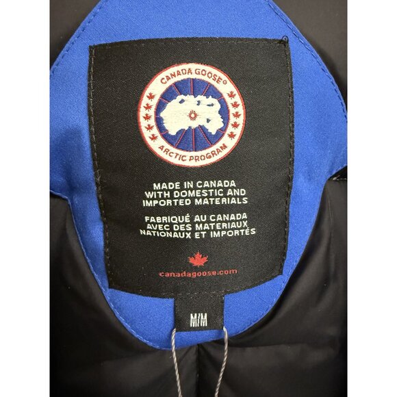 Canada Goose Expedition Parka M/M Blue W/ Fur Trim Hood Arctic Program Patch War - Picture 3 of 16